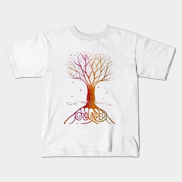 Tree of life | Self Care For Women | Meditation | Mindfulness | Linocut Kids T-Shirt by Maddybennettart